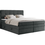 Łóżko kontynentalne ERNI KING 200x200 - H4 - ciemnoszary, struktura