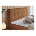 Łóżko kontynentalne ERNI KING 140x200 - H4 - pomarańczowy, struktura