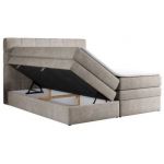 Łóżko kontynentalne ERNI KING 160x200 - H3 - beżowy, struktura