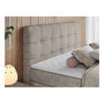 Łóżko kontynentalne ERNI KING 200x200 - H4 - beżowy, struktura