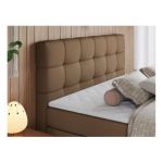 Łóżko kontynentalne ERNI KING 180x200 - H4 - brązowy, ekoskóra