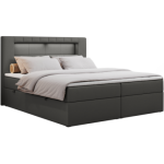 Łóżko kontynentalne GOLD 5 120x200 - H3 - ciemnoszary, ekoskóra