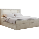 Łóżko kontynentalne GOLD 5 120x200 - H4 - beżowy, welwet