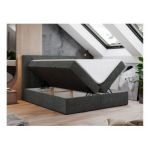 Łóżko kontynentalne GOLD 5 120x200 - H4 - ciemnoszary, struktura