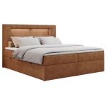 Łóżko kontynentalne GOLD 5 160x200 - H3 - pomarańczowy, struktura