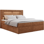 Łóżko kontynentalne GOLD 5 120x200 - H4 - pomarańczowy, struktura