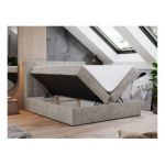 Łóżko kontynentalne GOLD 5 120x200 - H4 - beżowy, struktura