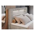 Łóżko kontynentalne GOLD 5 180x200 - H4 - beżowy, struktura