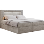 Łóżko kontynentalne GOLD 5 200x200 - H4 - beżowy, struktura