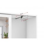 Nowoczesna garderoba z głębokimi półkami i lustrem do pokoju - MKS Dąb Sonoma, 95 cm