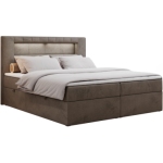 Łóżko kontynentalne GOLD 5 120x200 - H4 - brązowy, welwet