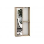 Nowoczesna garderoba z głębokimi półkami i lustrem do pokoju - MKS Dąb Sonoma, 95 cm