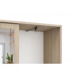 Nowoczesna garderoba z głębokimi półkami i lustrem do pokoju - MKS Dąb Sonoma, 95 cm