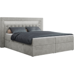 Łóżko kontynentalne GOLD 6 120x200 - H3 - jasnoszary, struktura