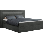 Łóżko kontynentalne GOLD 6 160x200 - H3 - ciemnoszary, struktura