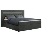 Łóżko kontynentalne GOLD 6 160x200 - H4 - ciemnoszary, struktura