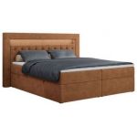 Łóżko kontynentalne GOLD 6 120x200 - H4 - pomarańczowy, struktura