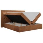 Łóżko kontynentalne GOLD 6 140x200 - H4 - pomarańczowy, struktura