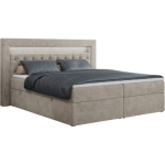 Łóżko kontynentalne GOLD 6 180x200 - H3 - beżowy, struktura