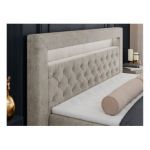 Łóżko kontynentalne GOLD 6 120x200 - H4 - beżowy, struktura