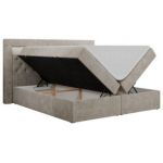 Łóżko kontynentalne GOLD 6 180x200 - H4 - beżowy, struktura