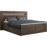 Łóżko kontynentalne GOLD 6 120x200 - H3 - brązowy, welwet