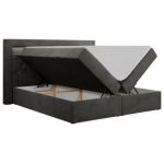 Łóżko kontynentalne GOLD 6 160x200 - H3 - ciemnoszary, welwet