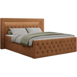 Łóżko kontynentalne GOLD 9 180x200 - H3 - pomarańczowy, struktura