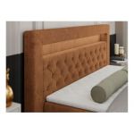 Łóżko kontynentalne GOLD 9 200x200 - H3 - pomarańczowy, struktura