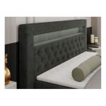 Łóżko kontynentalne GOLD 9 160x200 - H3 - ciemnoszary, struktura