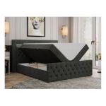 Łóżko kontynentalne GOLD 9 200x200 - H3 - ciemnoszary, struktura