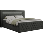 Łóżko kontynentalne GOLD 9 120x200 - H4 - ciemnoszary, struktura