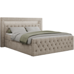 Łóżko kontynentalne GOLD 9 140x200 - H4 - beżowy, struktura