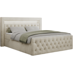 Łóżko kontynentalne GOLD 9 120x200 - H3 - beżowy, welwet