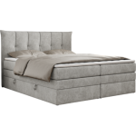 Łóżko kontynentalne PREMIUM 10 KING 160x200 - H3 - jasnoszary, struktura