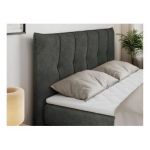 Łóżko kontynentalne PREMIUM 10 KING 120x200 - H4 - ciemnoszary, struktura