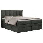 Łóżko kontynentalne PREMIUM 10 KING 120x200 - H4 - ciemnoszary, struktura