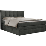Łóżko kontynentalne PREMIUM 10 KING 160x200 - H4 - ciemnoszary, struktura