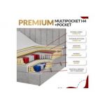 Łóżko kontynentalne PREMIUM 10 KING 200x200 - H4 - ciemnoszary, struktura