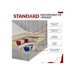 Łóżko kontynentalne PREMIUM 10 KING 140x200 - H3 - beżowy, welwet