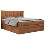 Łóżko kontynentalne PREMIUM 10 KING 180x200 - H4 - pomarańczowy, struktura