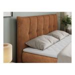 Łóżko kontynentalne PREMIUM 10 KING 200x200 - H4 - pomarańczowy, struktura