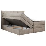 Łóżko kontynentalne PREMIUM 10 KING 180x200 - H4 - beżowy, struktura