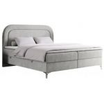 Łóżko kontynentalne EIRA 140x200 - H3 - jasnoszary, struktura