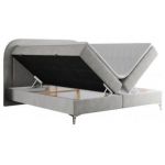 Łóżko kontynentalne EIRA 160x200 - H3 - jasnoszary, struktura