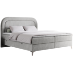 Łóżko kontynentalne EIRA 120x200 - H4 - jasnoszary, struktura