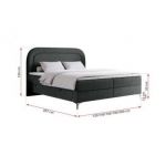 Łóżko kontynentalne EIRA 120x200 - H3 - ciemnoszary, struktura