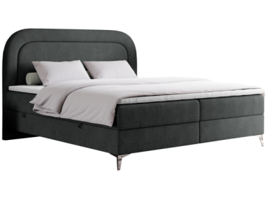 Łóżko kontynentalne EIRA 200x200 - H3 - ciemnoszary, struktura