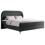 Łóżko kontynentalne EIRA 200x200 - H3 - ciemnoszary, struktura