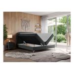 Łóżko kontynentalne EIRA 140x200 - H4 - ciemnoszary, struktura